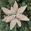 Natural Wool Poinsettia - My Christmas