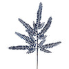 Navy Blue Glitter Fern Spray - My Christmas