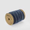 Navy Blue Velvet Ribbon Roll with Gold Trim - My Christmas