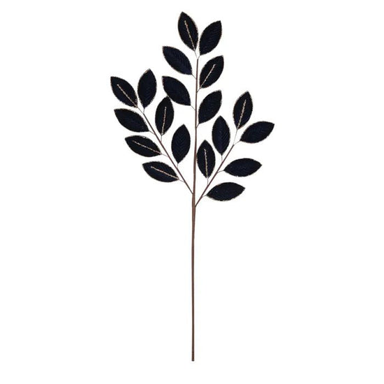 Navy Elm Leaf Spray - My Christmas