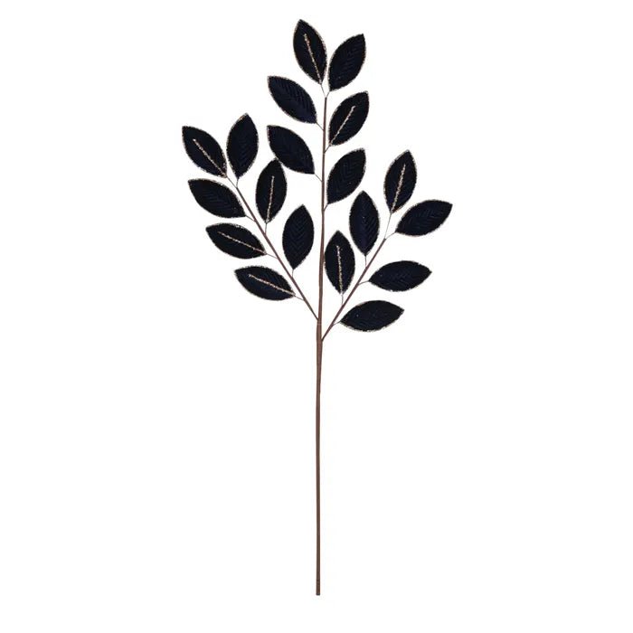 Navy Elm Leaf Spray - My Christmas