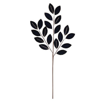 Navy Elm Leaf Spray - My Christmas