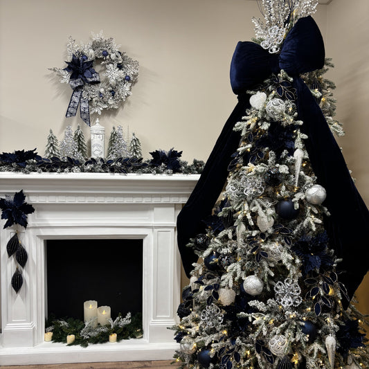 Navy Elongated Bow - My Christmas