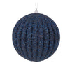 Navy Textured Rib Bauble - Various Sizes - My Christmas