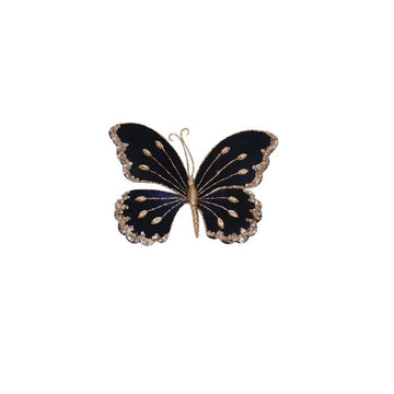 Navy Velvet Jewelled Butterfly - My Christmas