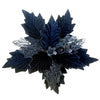 Navy with Sheer Poinsettia with Clip - My Christmas