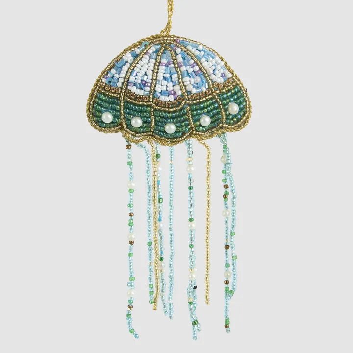 Nettle Beaded Jelly Fish Ornament - My Christmas