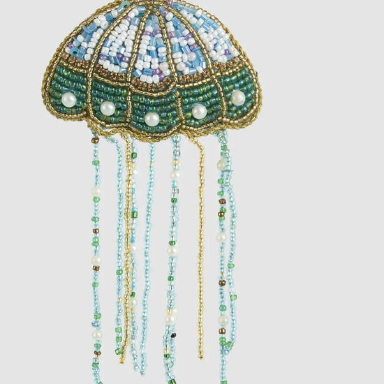 Nettle Beaded Jelly Fish Ornament - My Christmas