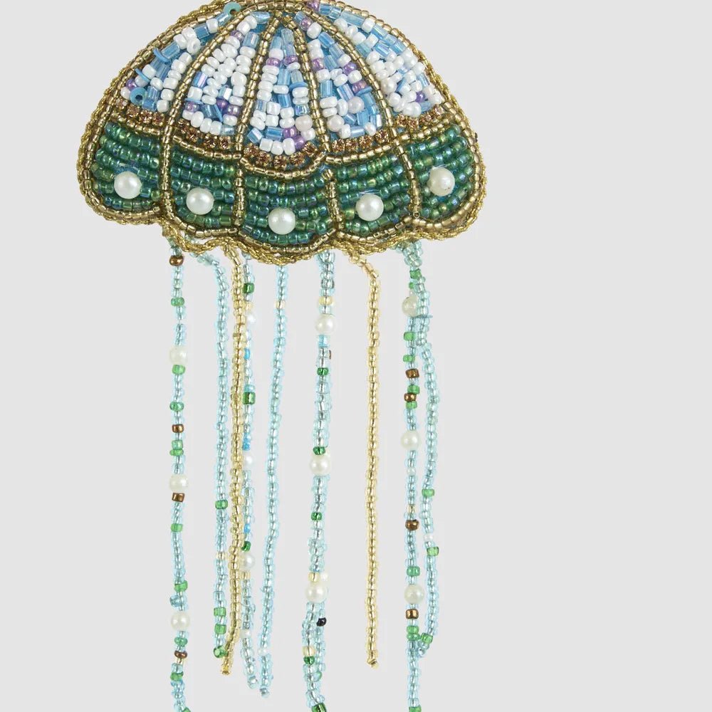 Nettle Beaded Jelly Fish Ornament - My Christmas