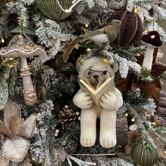 Olive Feather Clip Bird - My Christmas