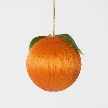 Orange Silk Fruit Bauble - My Christmas