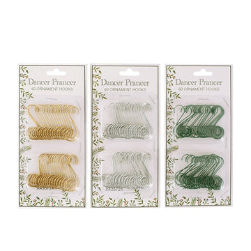 Ornament Hooks - Pack of 40 - Assorted - My Christmas
