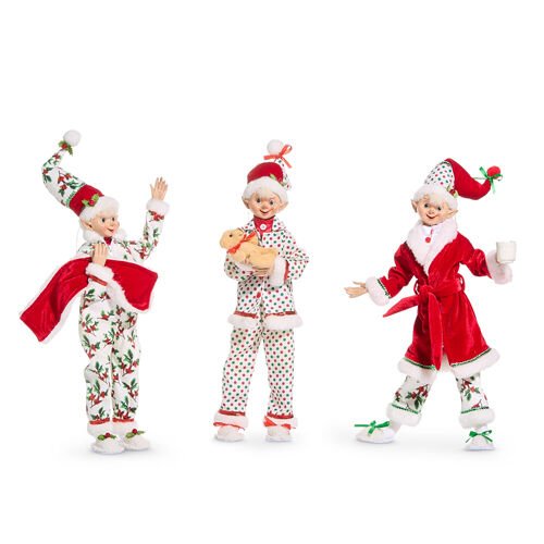 Pajama Party Posable Elf - My Christmas