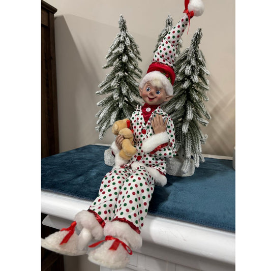 Pajama Party Posable Elf - My Christmas