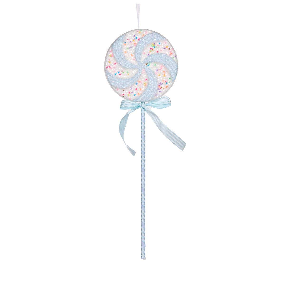 Pastel Blue Swirl Lollipop - My Christmas