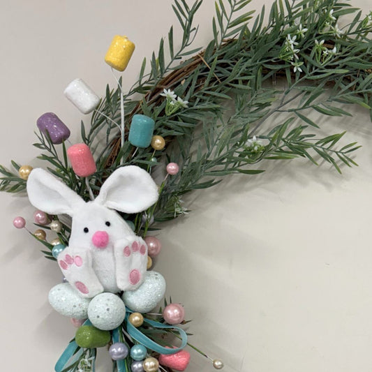 Pastel Bunny Wreath - My Christmas
