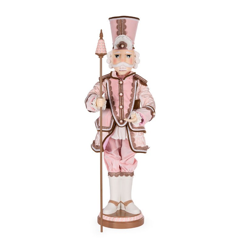 Pastel Fabric Nutcracker with Staff - 96cm - My Christmas