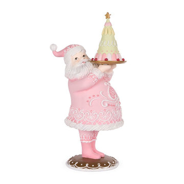 Pastel Gingerbread Santa with Cake - My Christmas