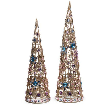 Pastel Mix Brooch Cone Trees - Set of 2 - My Christmas