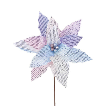 Pastel Sequin Poinsettia - My Christmas