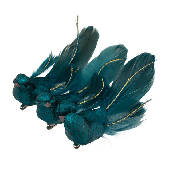 Peacock Clip-on Bird - Set of 3 - My Christmas