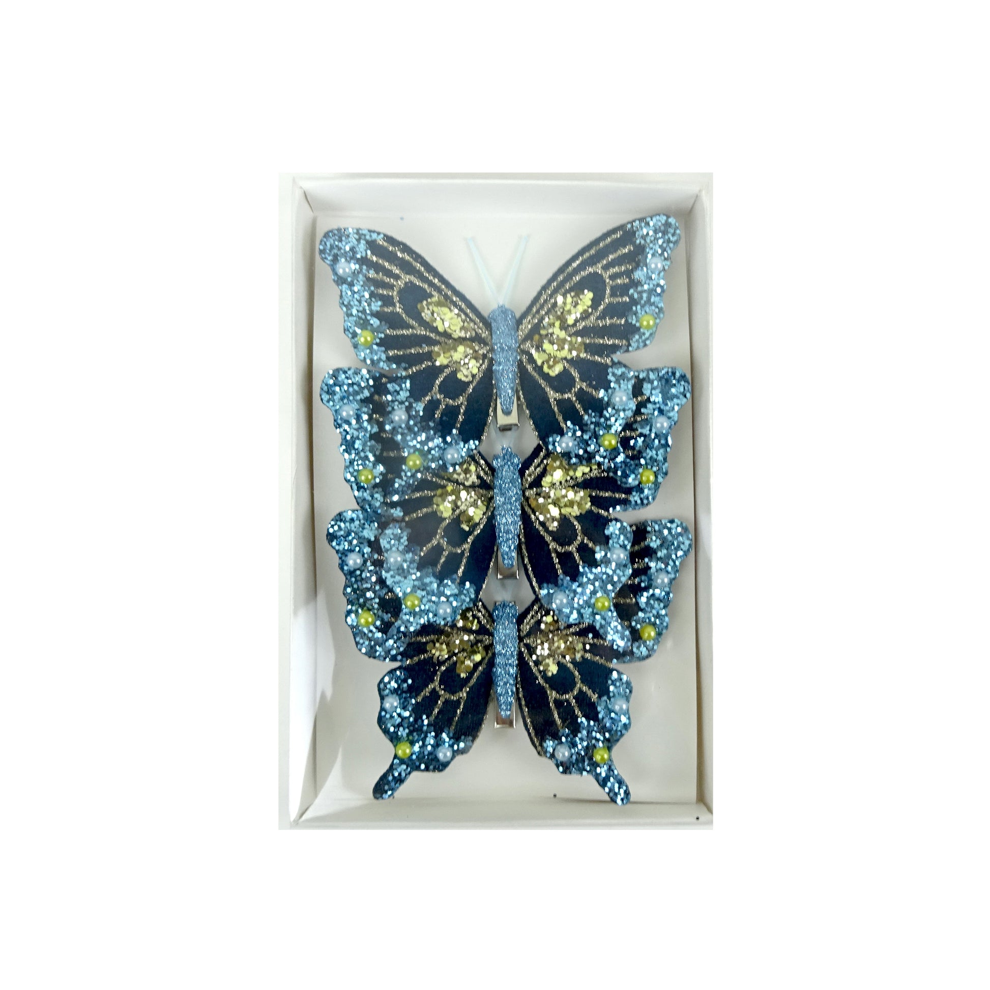 Peacock Fabric Butterfly - Pack of 3 - My Christmas