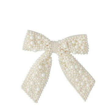 Pearl Ribbon Bow Decoration - Small - My Christmas