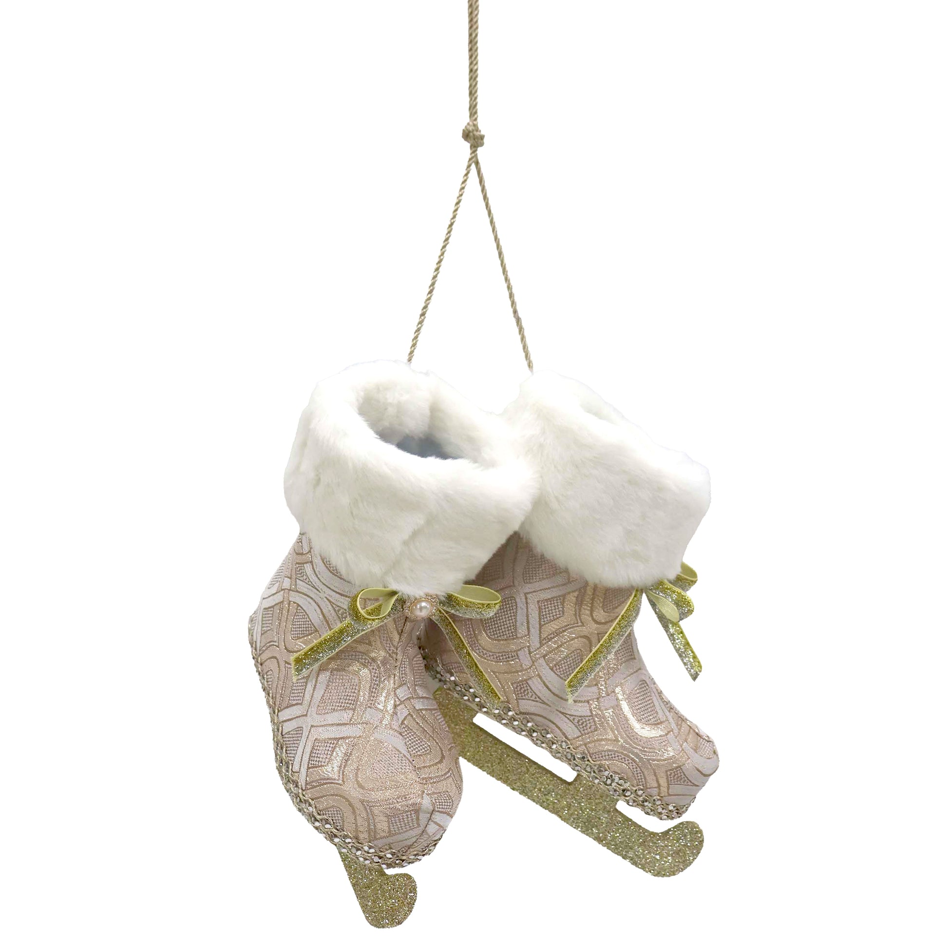 Pink and Cream Hanging Ice Skates - My Christmas