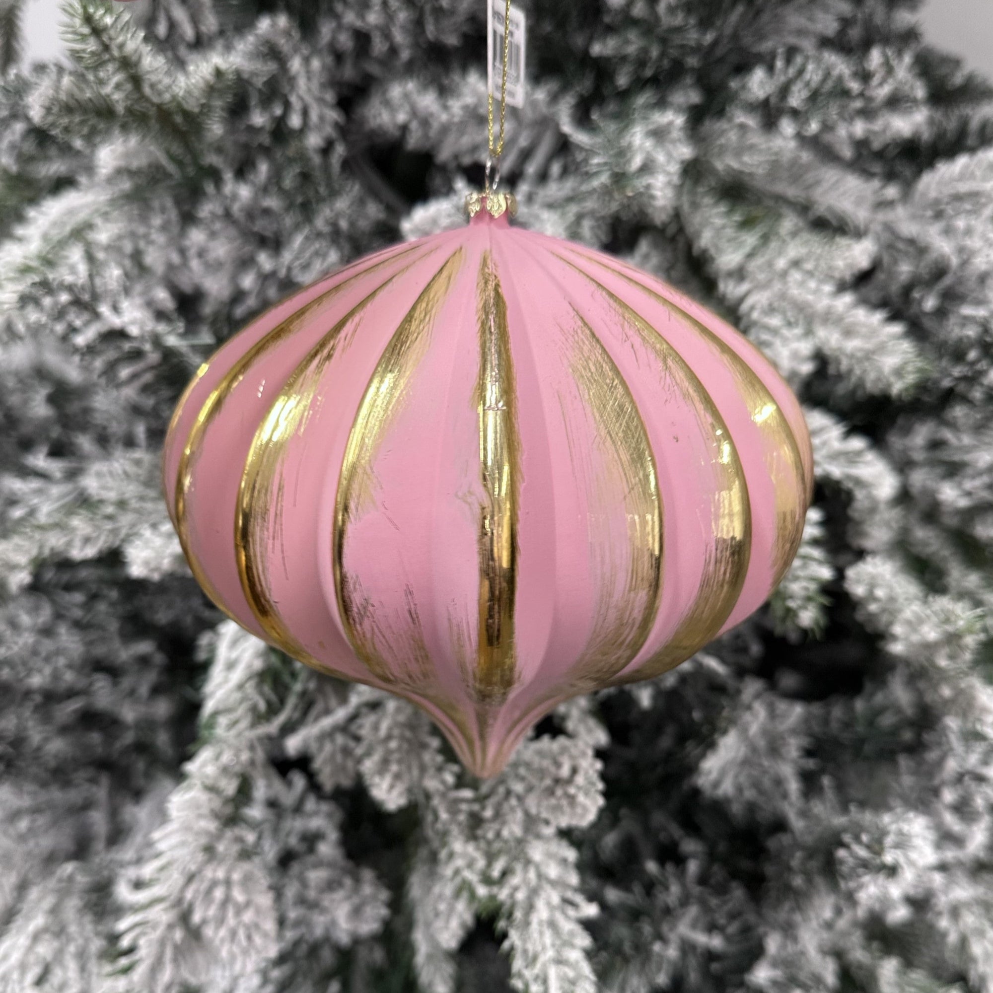 Pink and Gold Onion Ornament - Seconds - My Christmas