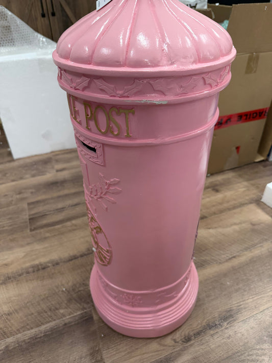 Pink and Gold Santa Mailbox - Seconds - My Christmas