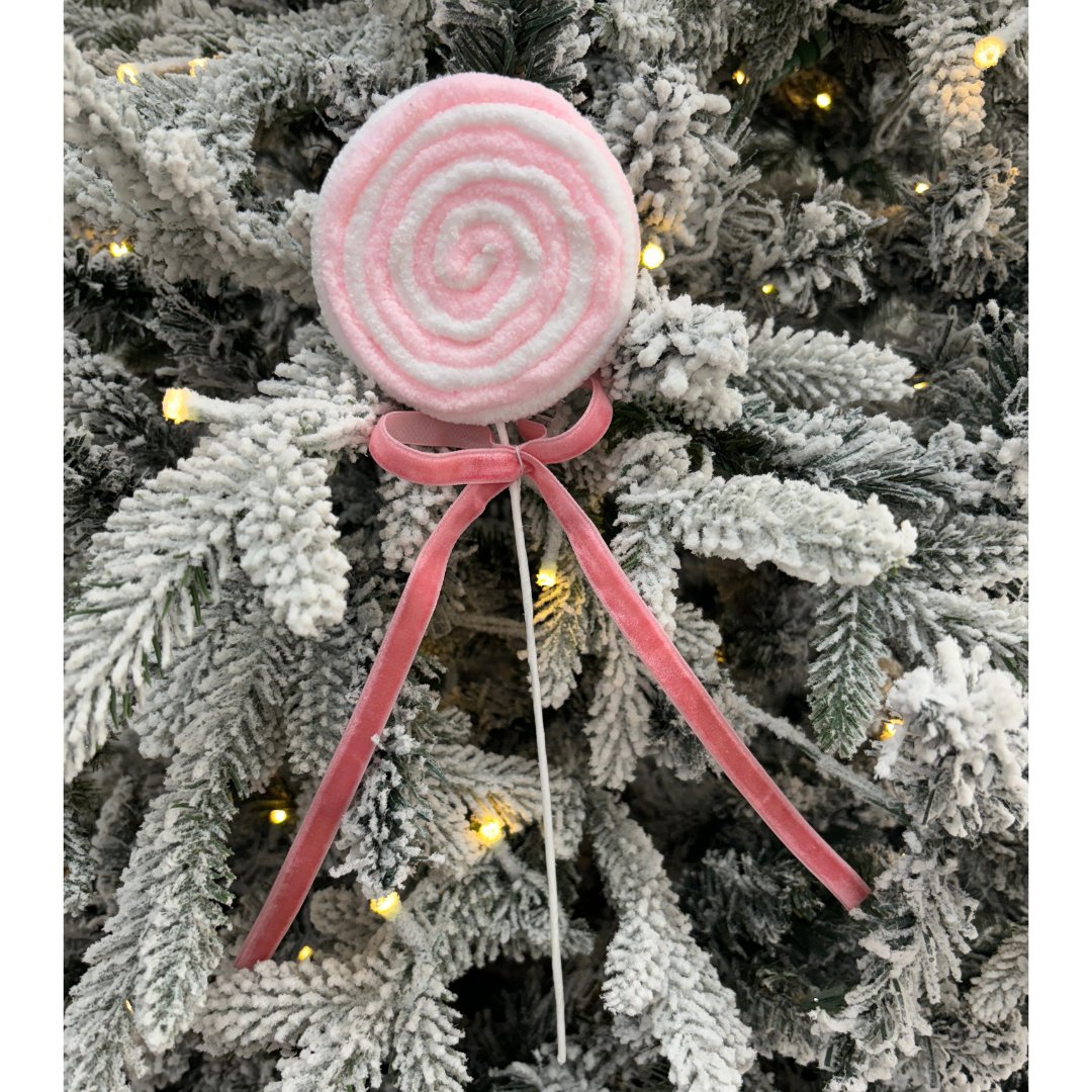 Pink and White Lollipop Ornament - My Christmas