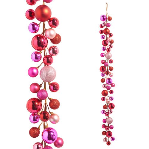 Pink Ball Garland with Small/Medium Baubles - 1 left! - My Christmas