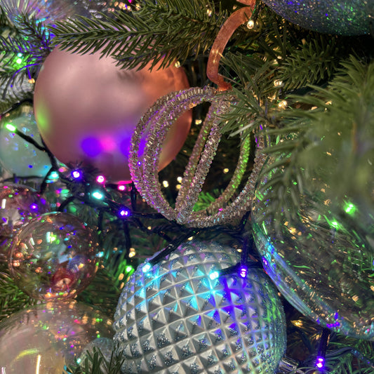 Pink Beaded Cage Bauble - My Christmas