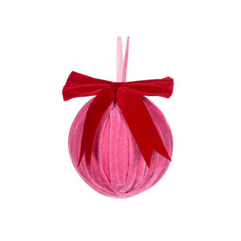 Pink Bow Topped Bauble - My Christmas