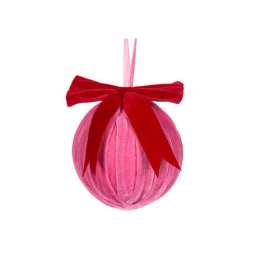 Pink Bow Topped Bauble - My Christmas