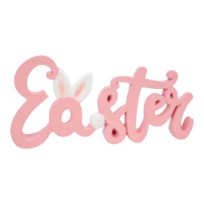 Pink Bunny Easter Sign - My Christmas
