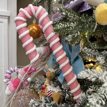 Pink Candy Cane Pick - My Christmas