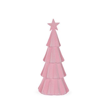 Pink Flocked Tree - 30cm - My Christmas