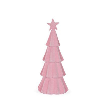 Pink Flocked Tree - 30cm - My Christmas