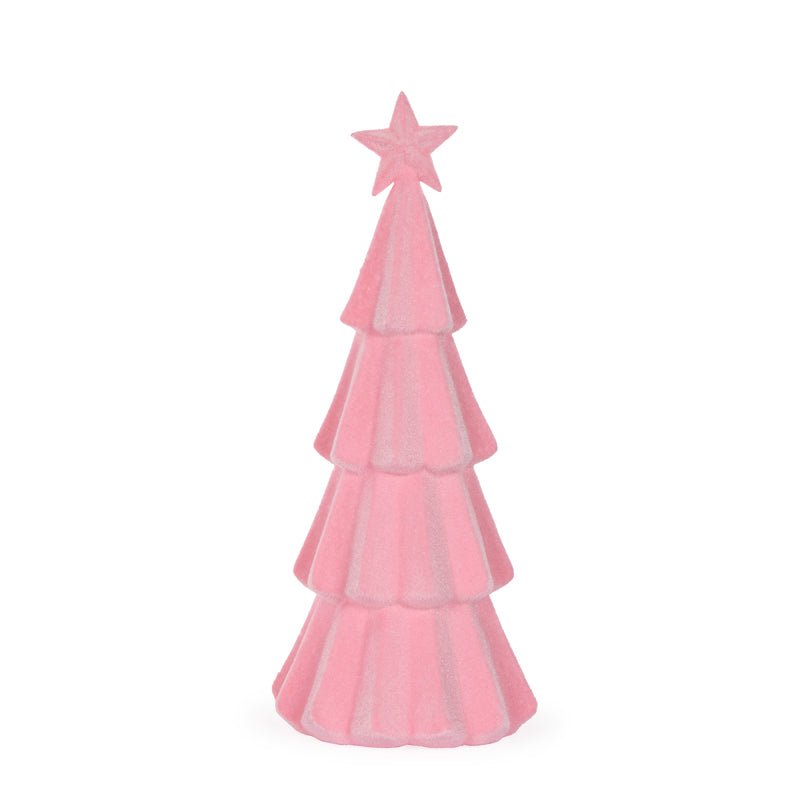 Pink Flocked Tree - 40cm - My Christmas
