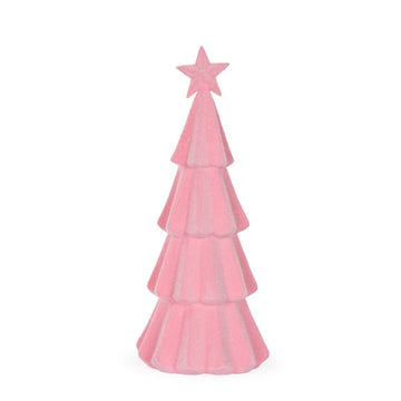 Pink Flocked Tree - 40cm - My Christmas