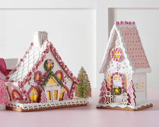 Pink Gingerbread House - Large - My Christmas