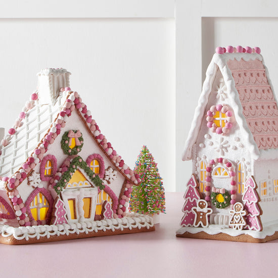 Pink Gingerbread House - Medium - My Christmas