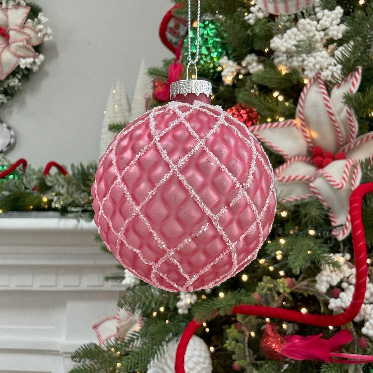 Pink Glass Bauble Ornament - My Christmas