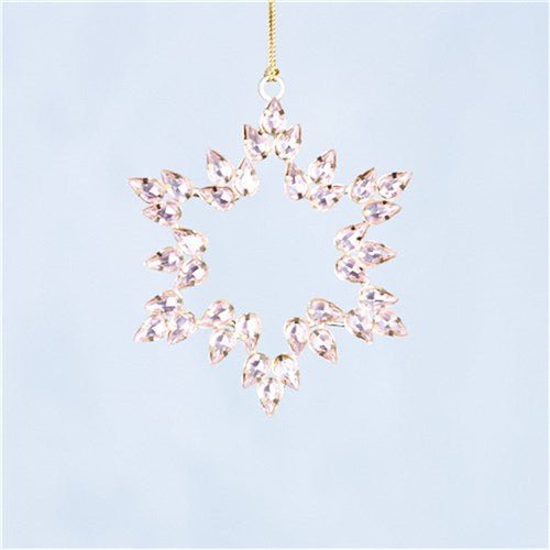 Pink Glass Star Ornament - My Christmas