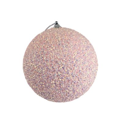 Pink Glitter Bauble - 15cm - My Christmas