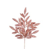 Pink Glitter Bay Leaf Spray - My Christmas