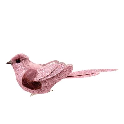 Pink Glitter Bird - My Christmas