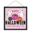 Pink Happy Halloween Sign - My Christmas