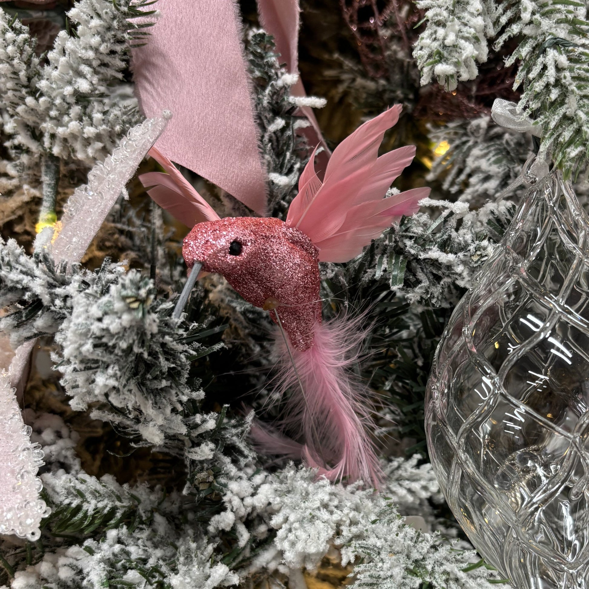 Pink Hummingbird on Stick - My Christmas